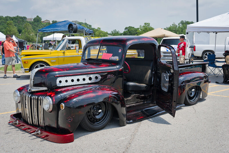Custom Black and Red Truck