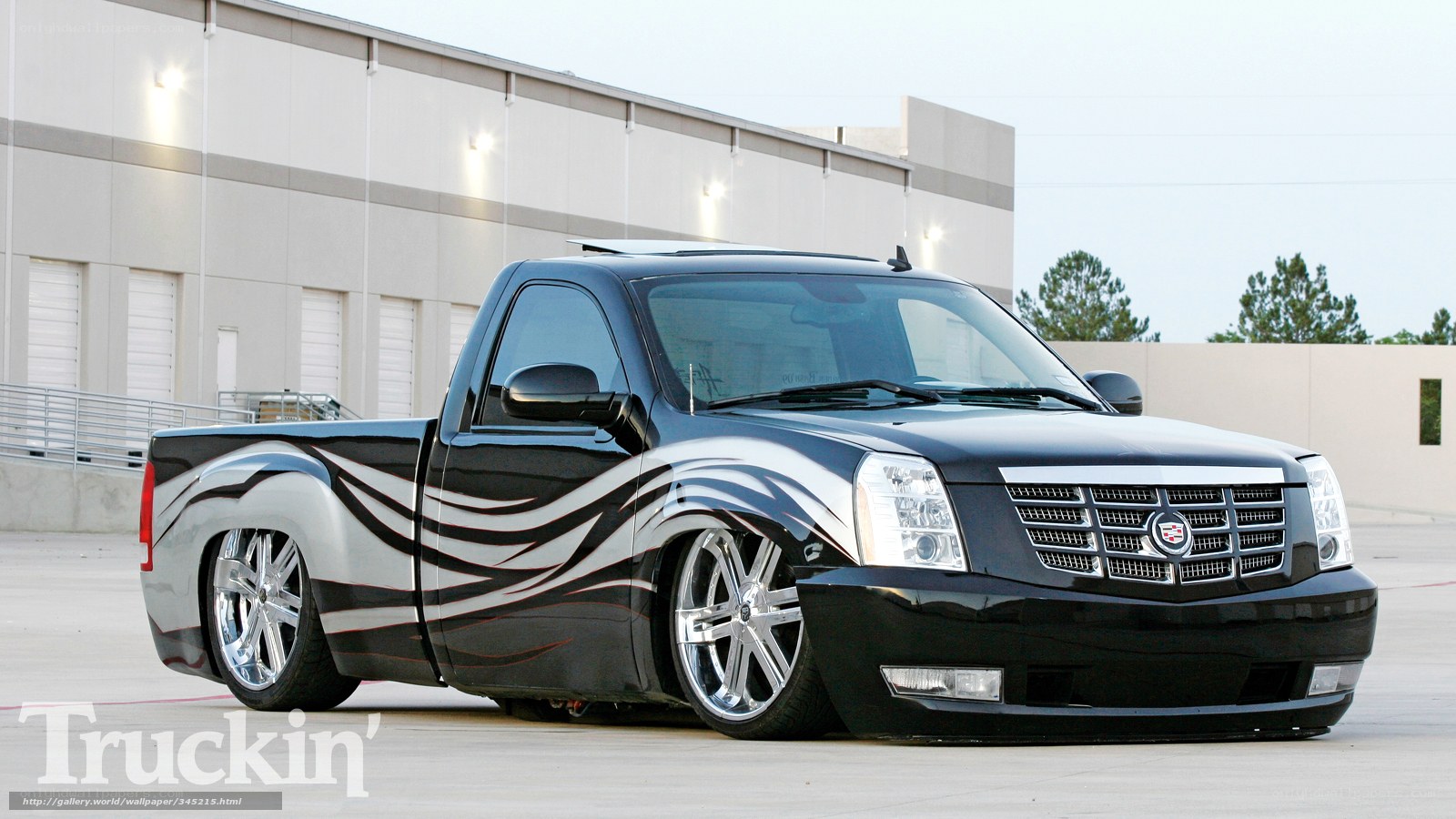 custom black cadillac truck