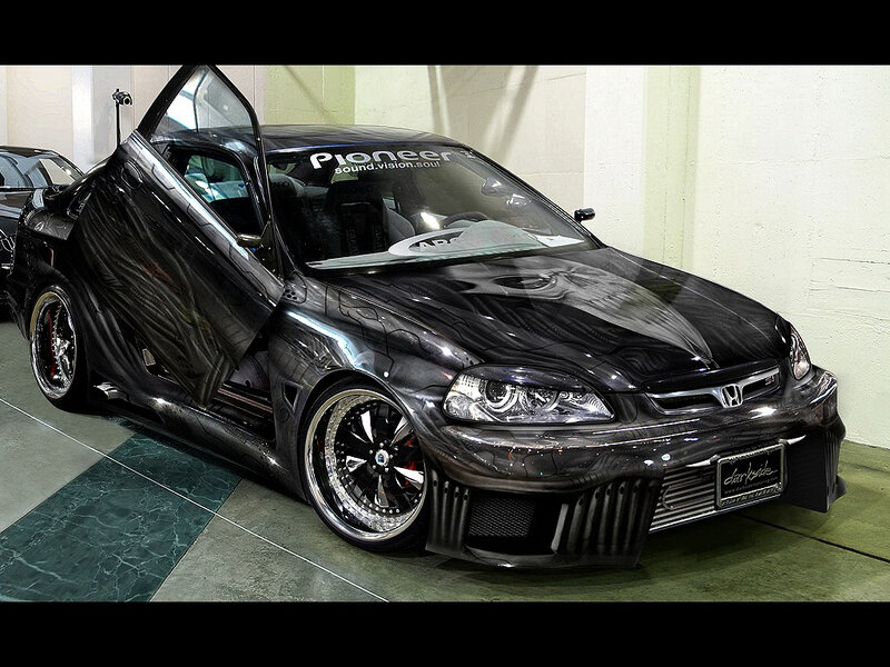 Custom Black Honda Civic