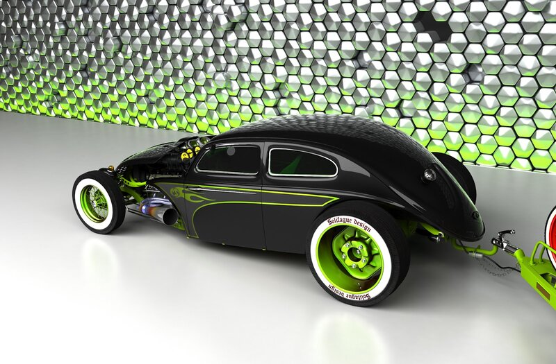 Custom Black Hot Rod
