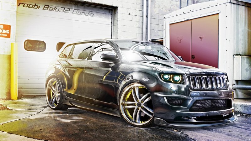 Custom Black Jeep Suv — Dramatic