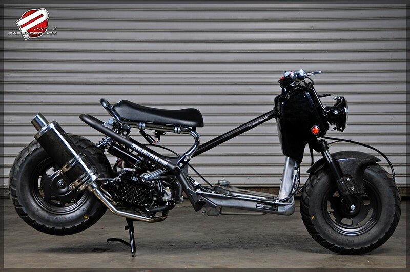 Custom Black Motorcycle — Neutral, Photograph, Exhaust Pipe
