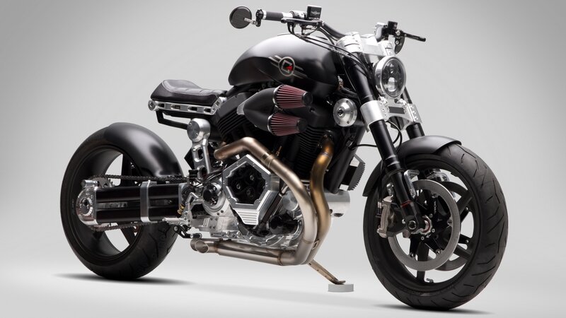 Custom Black Motorcycle — Neutral, Photograph, Seat
