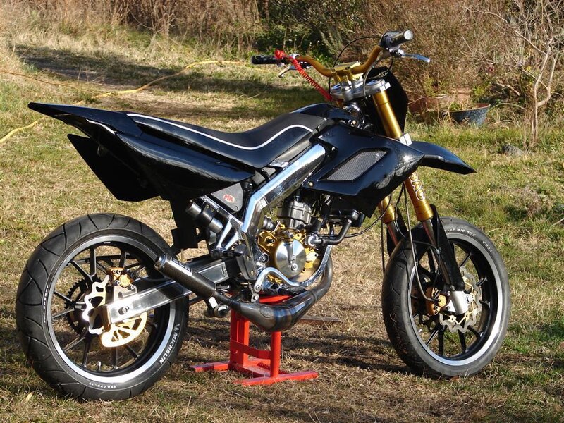 Custom Black Motorcycle — Outdoor