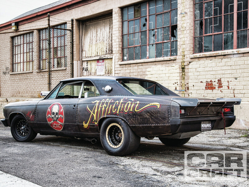 Custom Black Muscle Car — Gritty