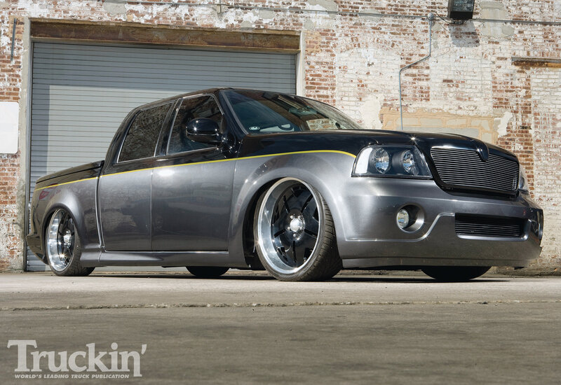 Custom Black Pickup Truck — Dramatic, Afternoon