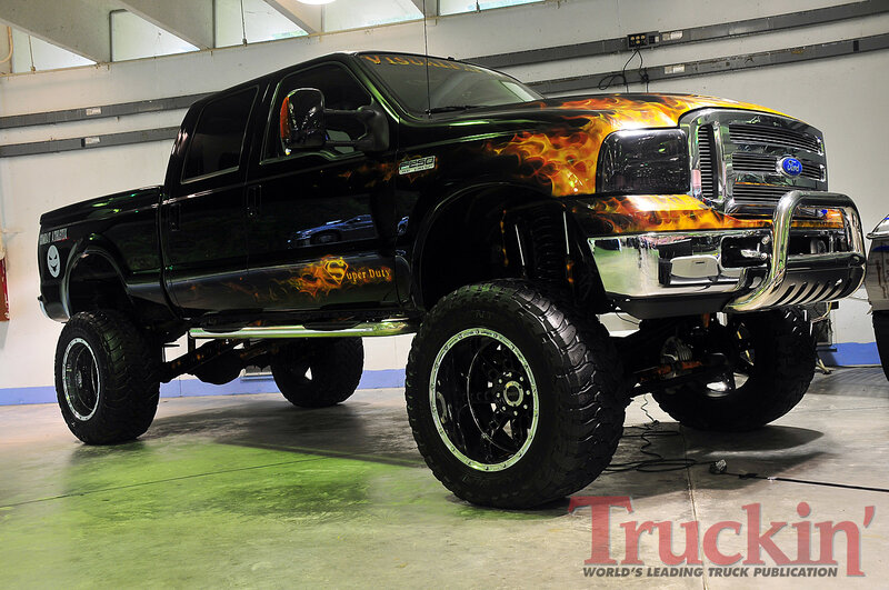Custom Black Pickup Truck — Dramatic, Photograph