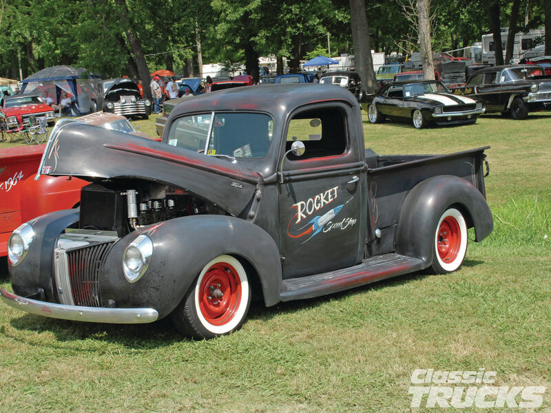 Custom Black Pickup Truck — Outdoor, Afternoon