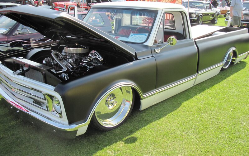 Custom Black Pickup Truck — Outdoor