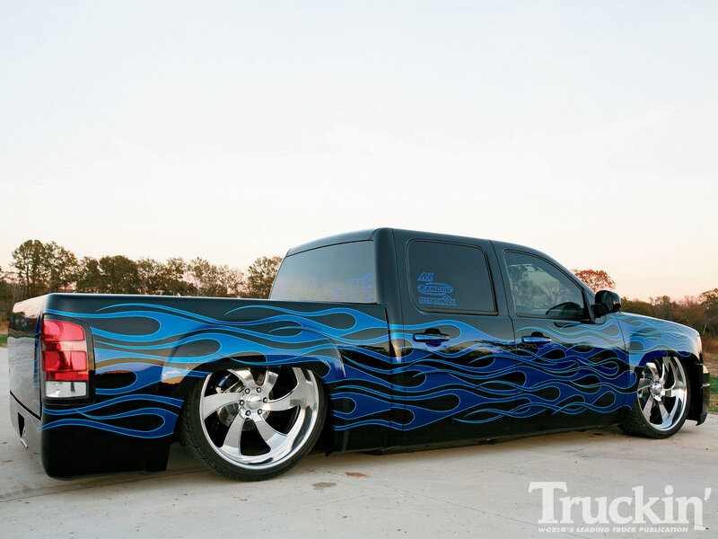 Custom Black Pickup Truck