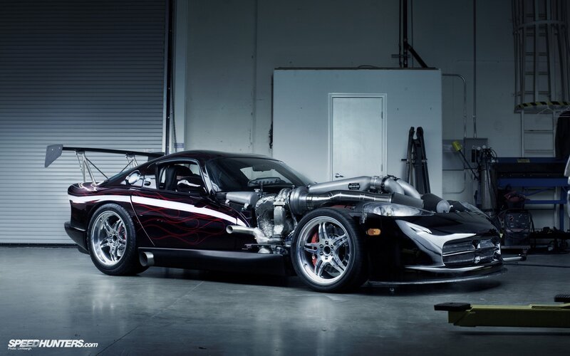 Custom Black Sports Car — Dramatic, Photograph