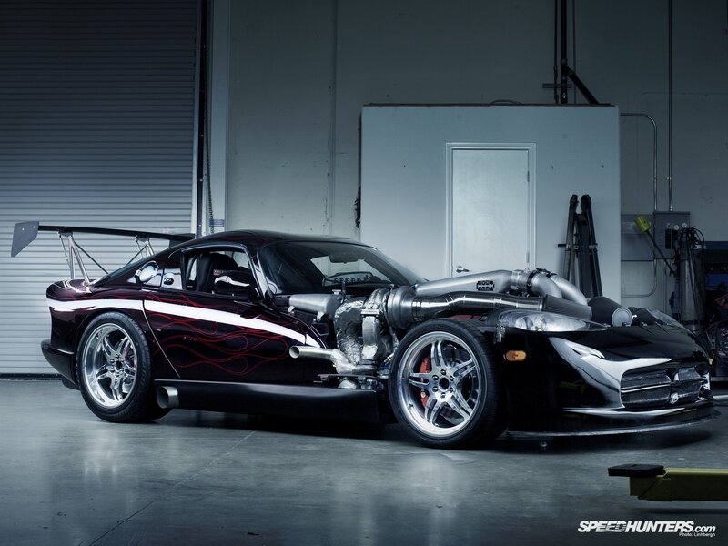 custom black sports car