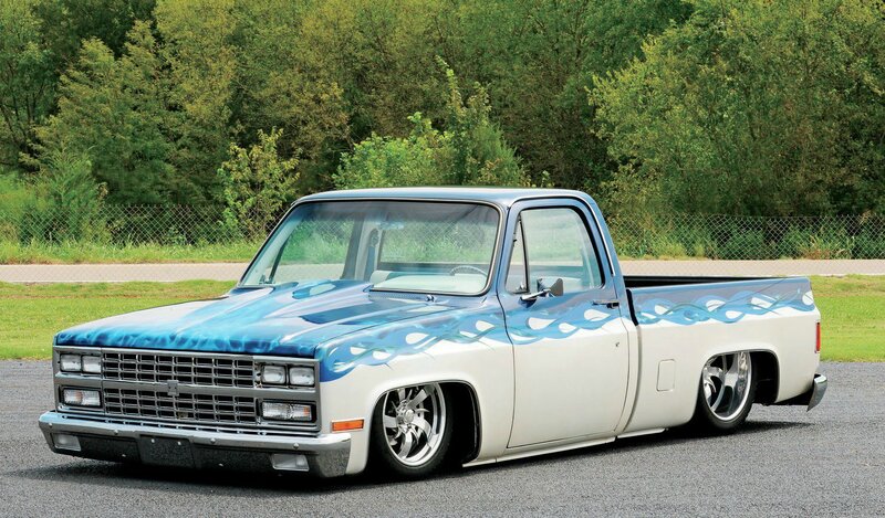 Custom Blue and White Truck — Calm, Afternoon