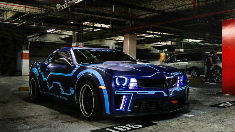 Custom Blue Camaro