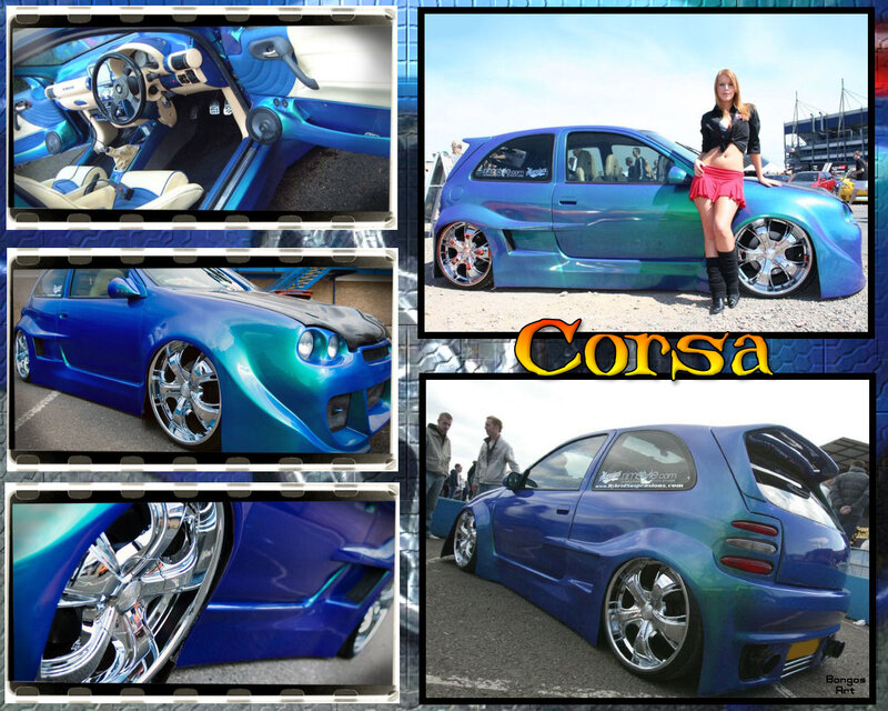 Custom Blue Corsa Car