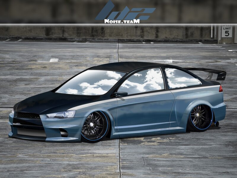 custom blue coupe car