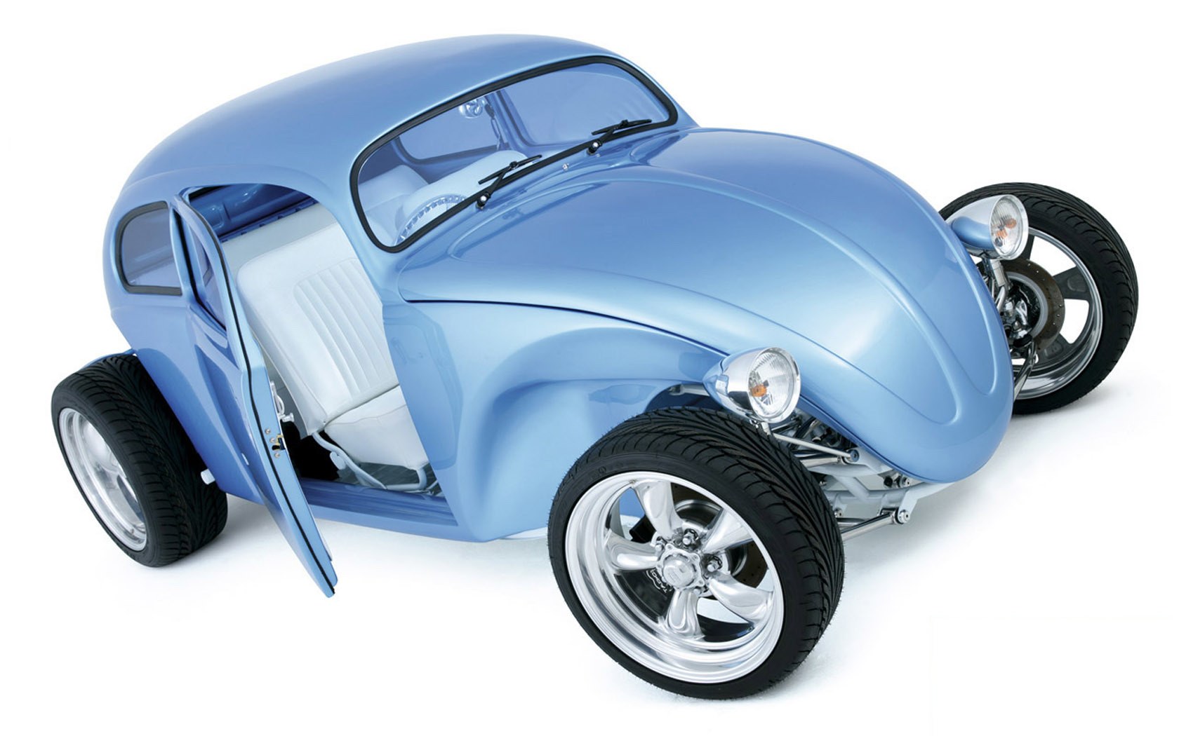 custom blue hot rod beetle