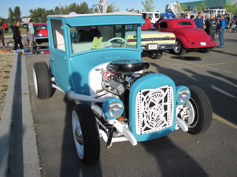 Custom Blue Hot Rod — Outdoor, Afternoon