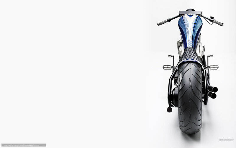 Custom Blue Motorcycle — Clean