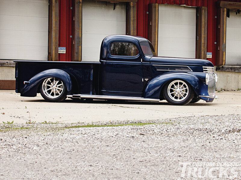 Custom Blue Pickup Truck — Calm, Afternoon