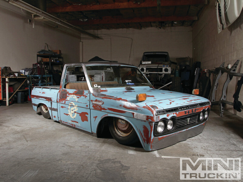 Custom Blue Pickup Truck — Industrial