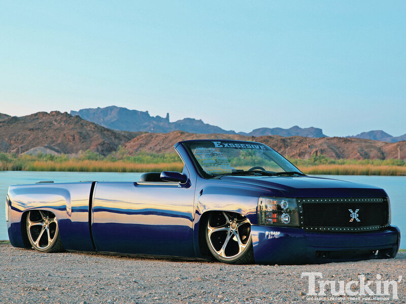 Custom Blue Pickup Truck — Serene