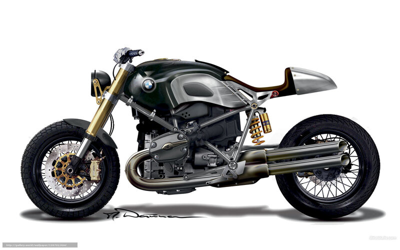 Custom BMW Motorcycle — Black, Neutral