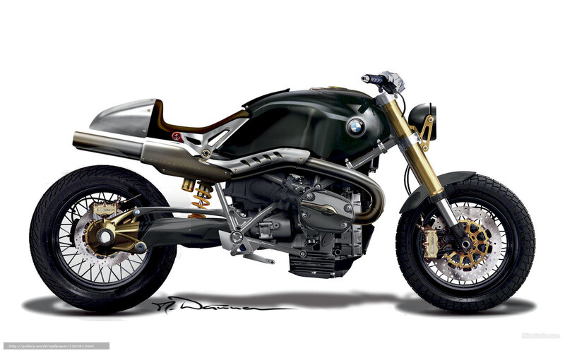 Custom BMW Motorcycle — Black, Sleek