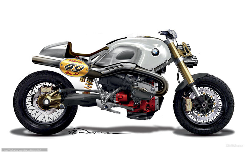 Custom BMW Motorcycle — Silver, Clean, Technical