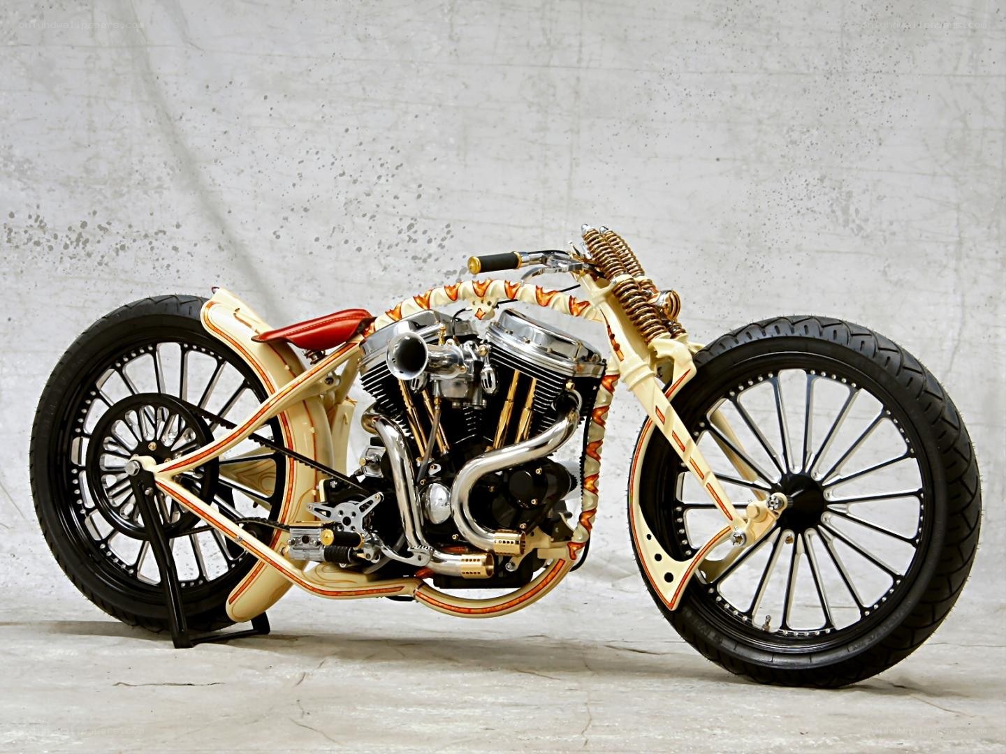 custom bone-themed motorcycle