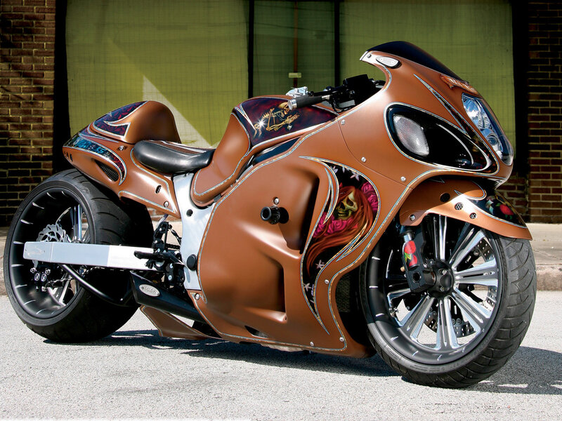 Custom Brown Motorcycle