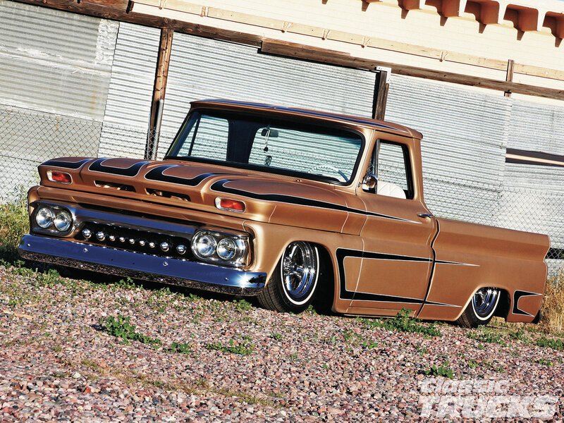 Custom Brown Pickup Truck — Dramatic