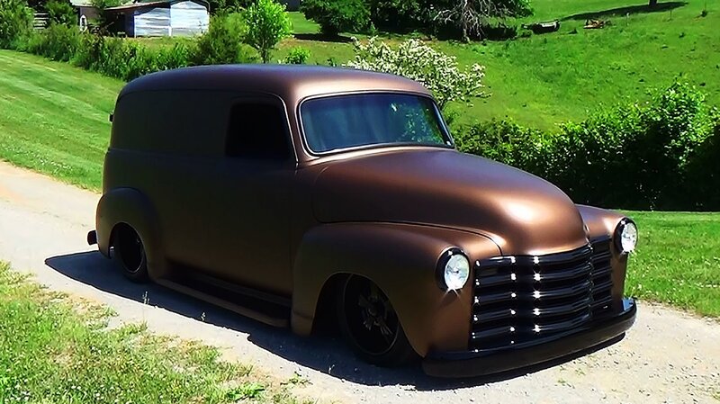 Custom Brown Van