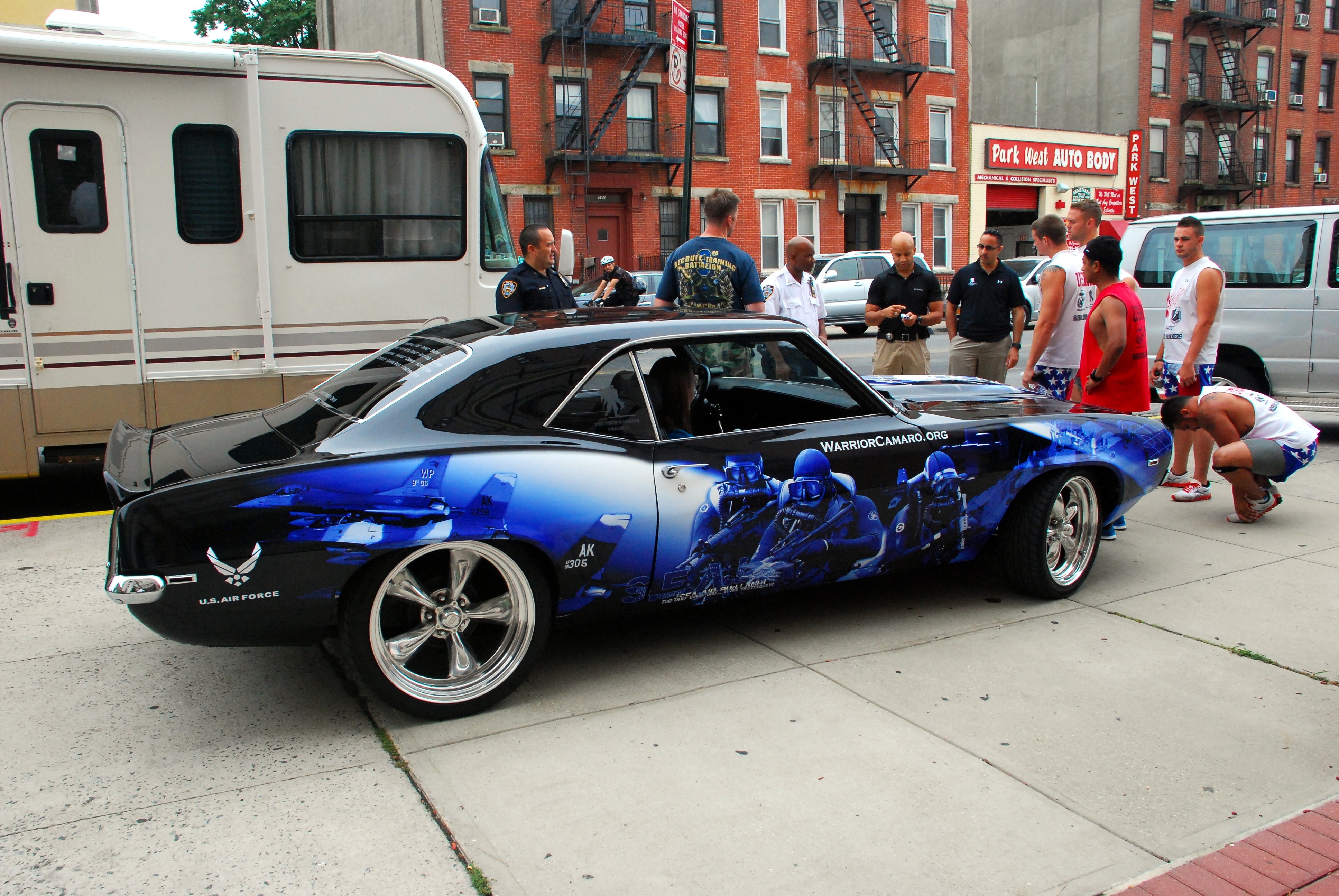 Custom Camaro at a car show