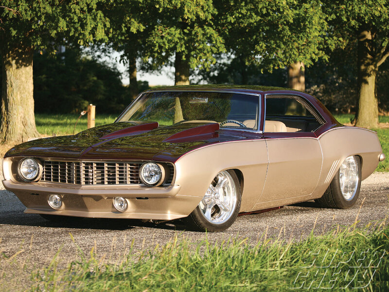 Custom Camaro in a park