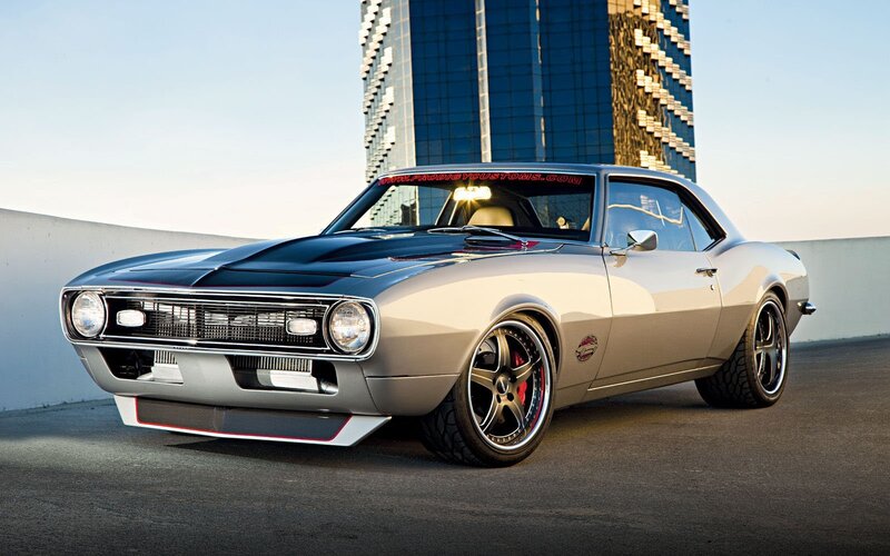 Custom Camaro on rooftop