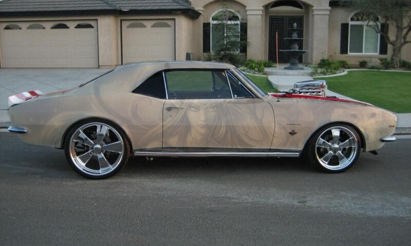 custom camaro with artwork