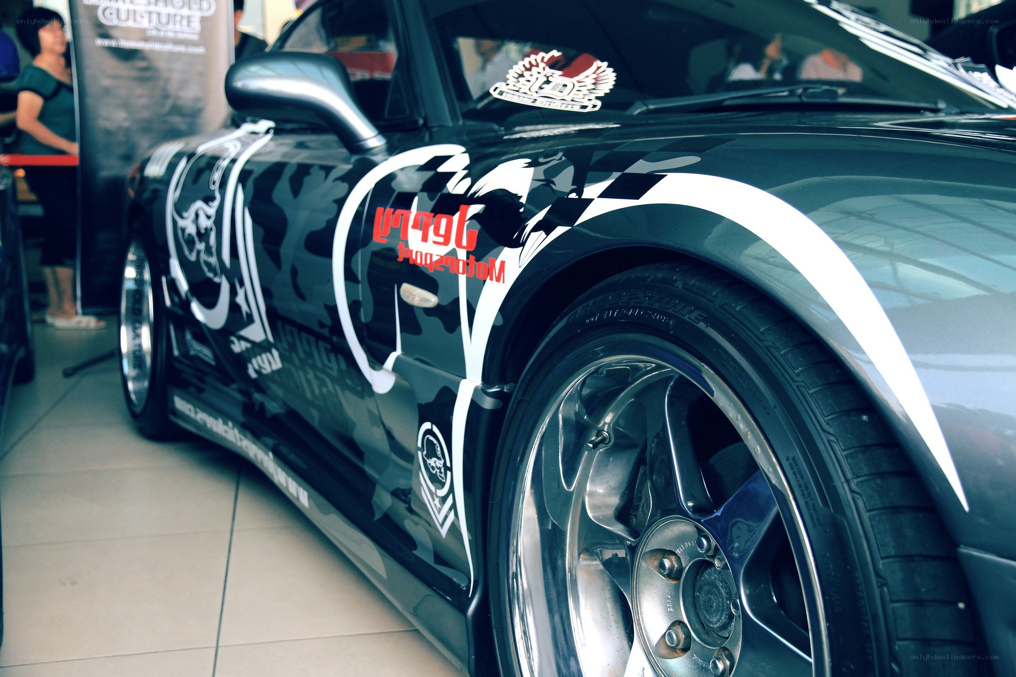 Custom Camo Car at Show
