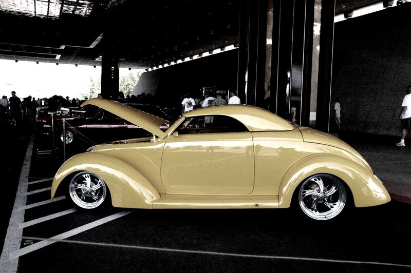 Custom car at a show