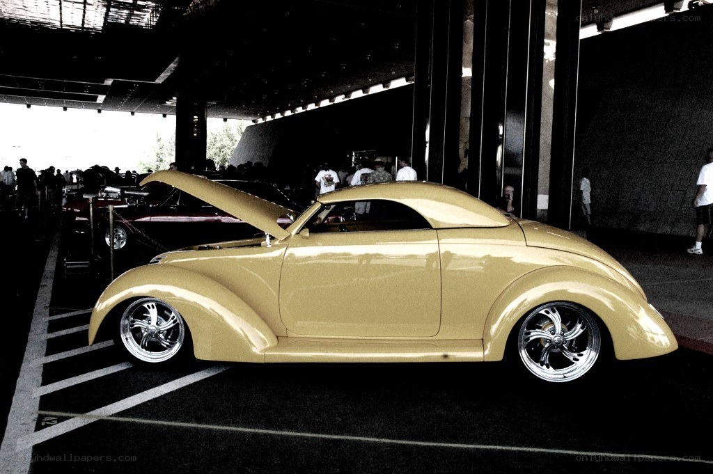 Custom car at a show