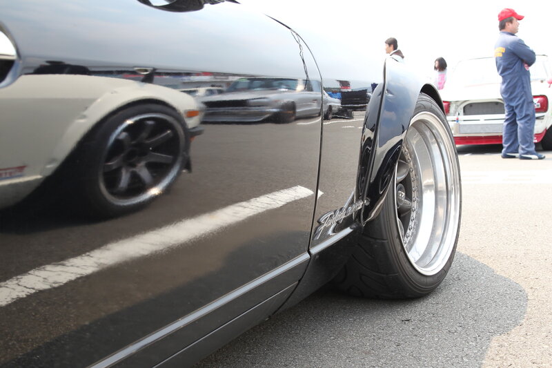 Custom car at a show