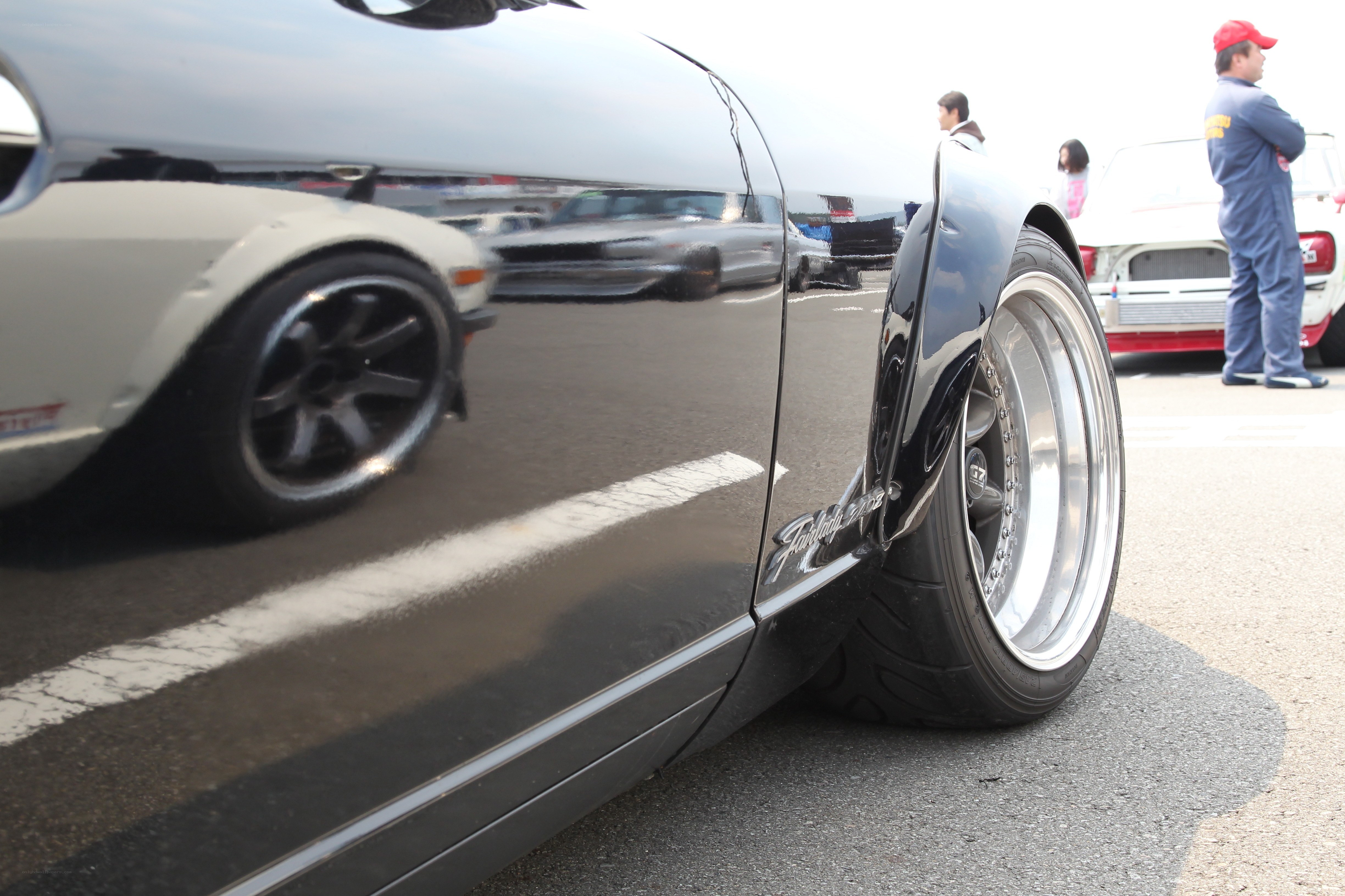 Custom car at a show