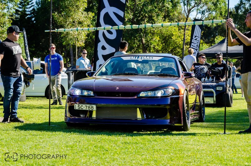 Custom car at outdoor event