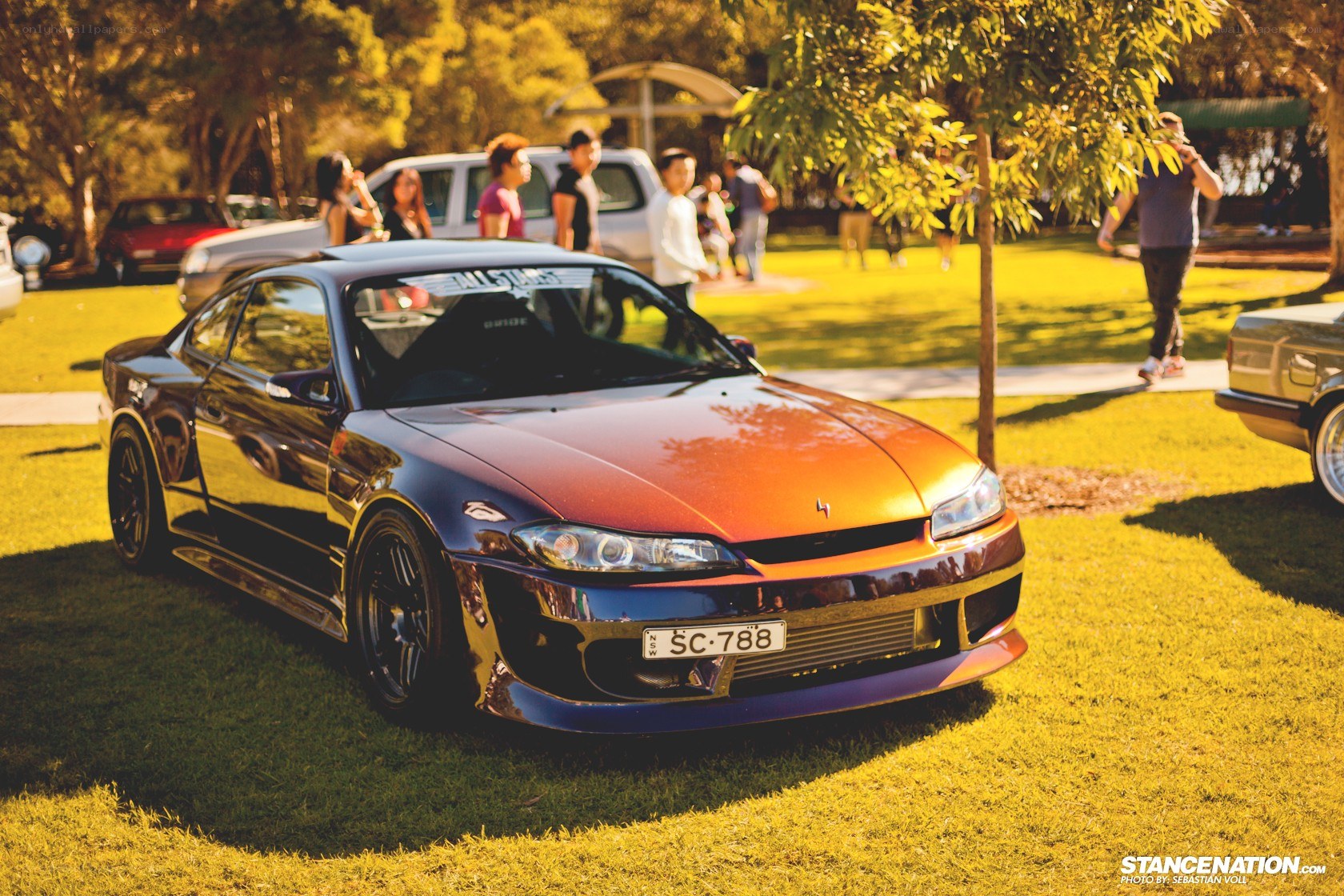 Custom car at outdoor show