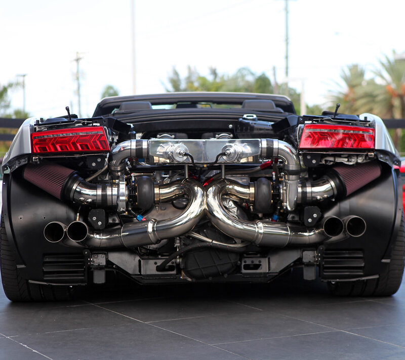 Custom Car Engine — Black, Mechanical