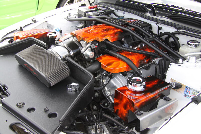 Custom Car Engine — Orange