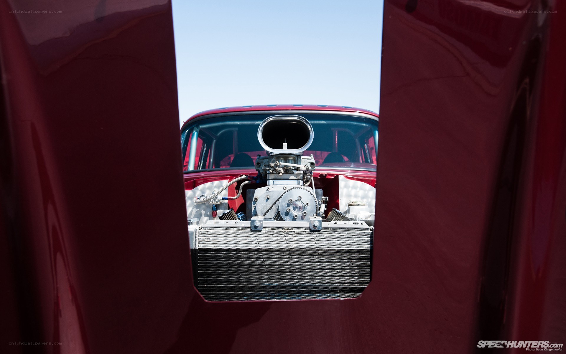 custom car engine view