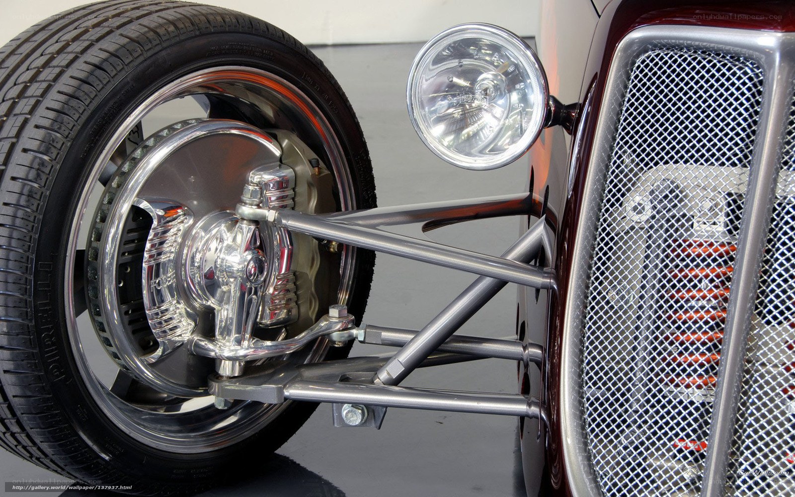 custom car front wheel and suspension