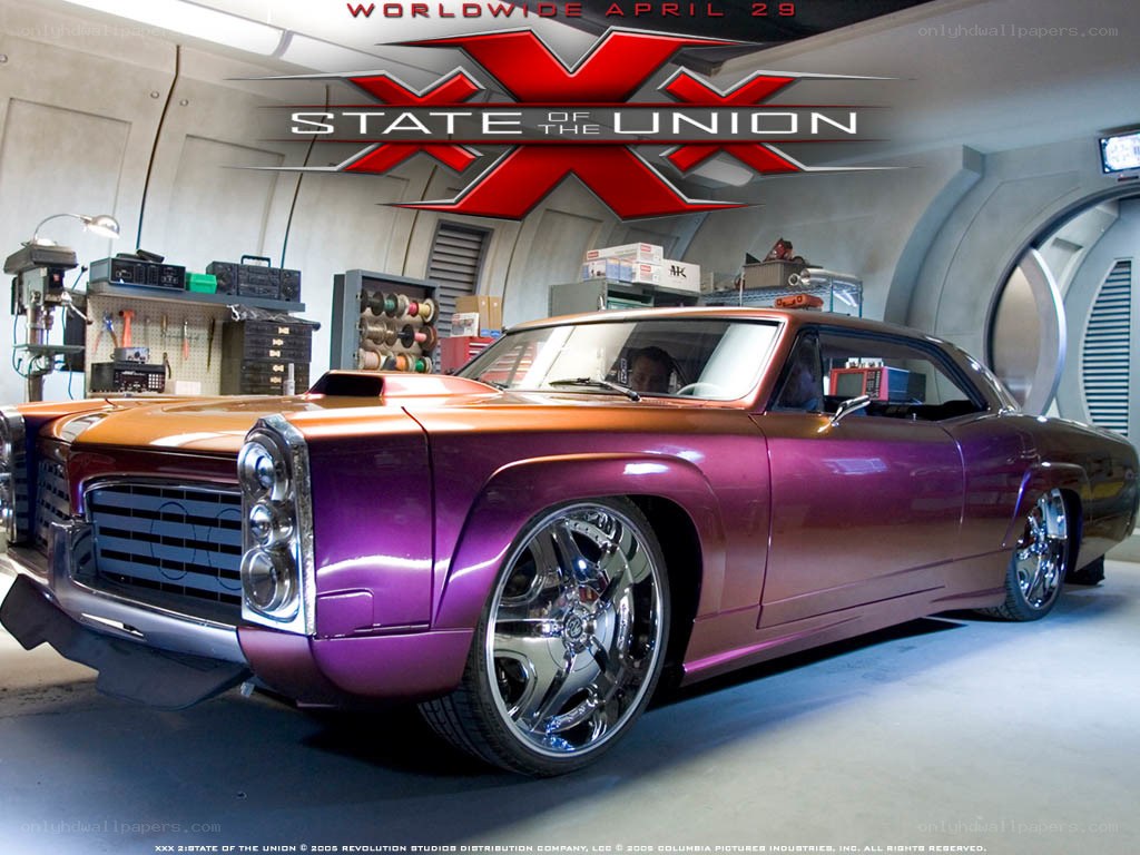 Custom car in garage