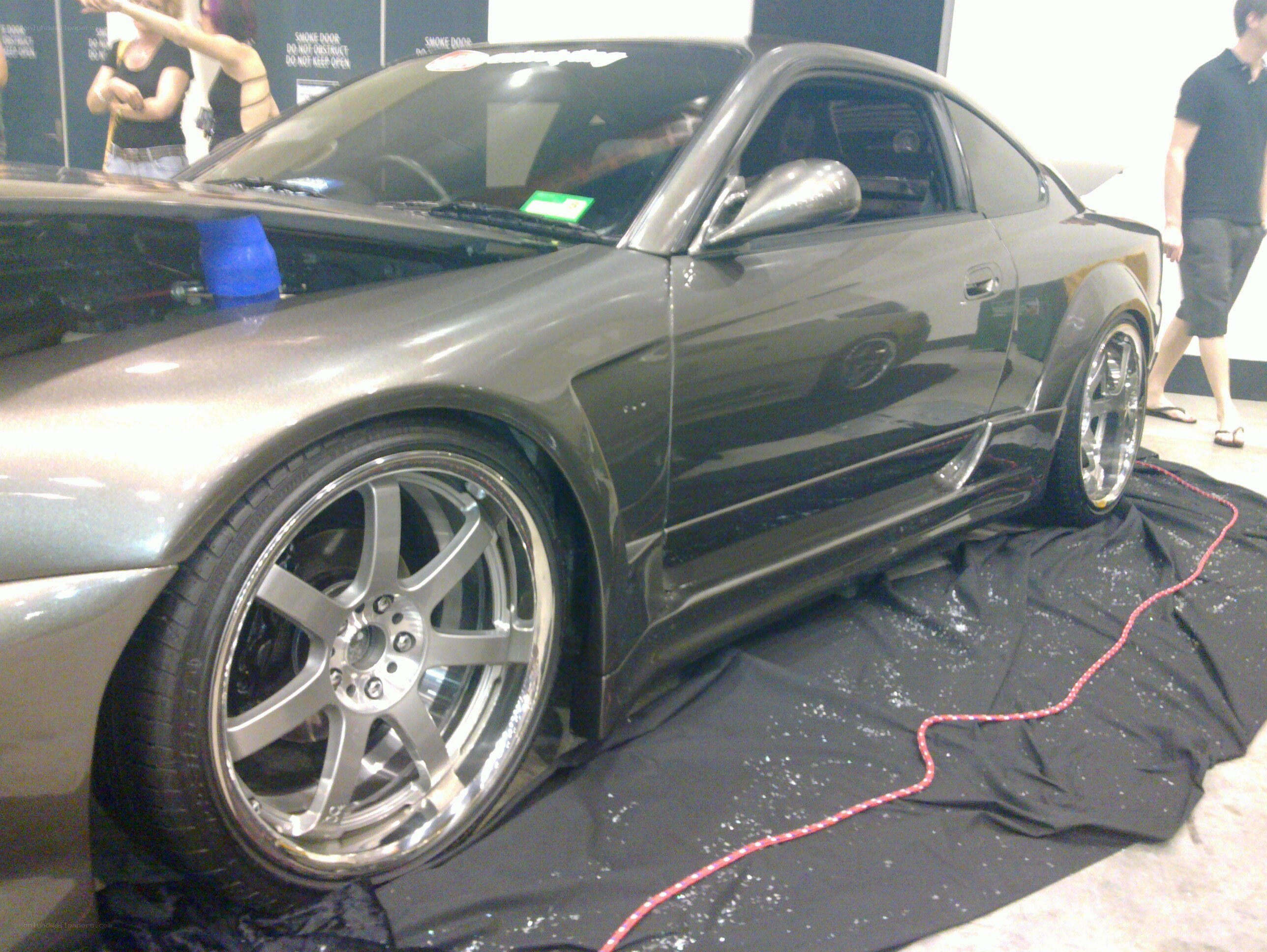 custom car on display at show
